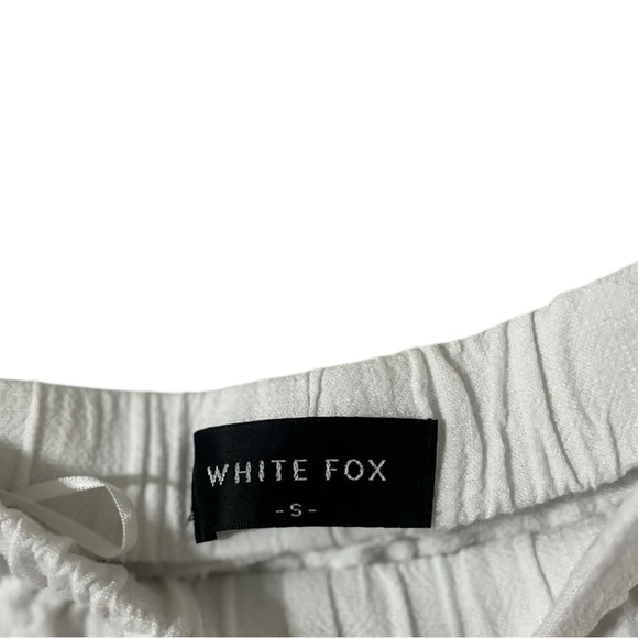 WHITE FOX BOUTIQUE White Linen Drawstring Pants Trousers - Picture 6 of 7